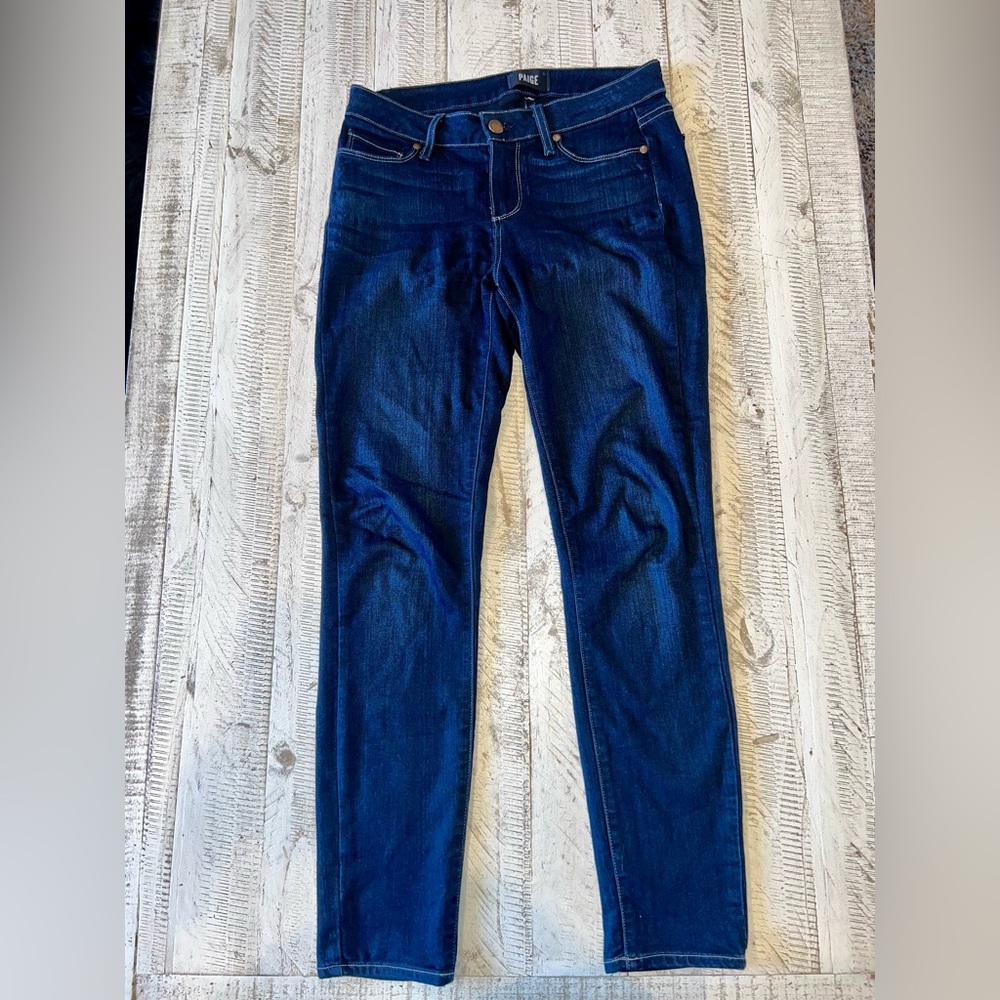 PAIGE Dark Blue Skinny Jeans with Verdugo Ankle 28
